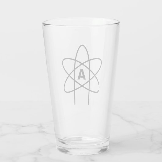 Symbool van het atheïsme (Atom Emblem) Glas (Achterkant)