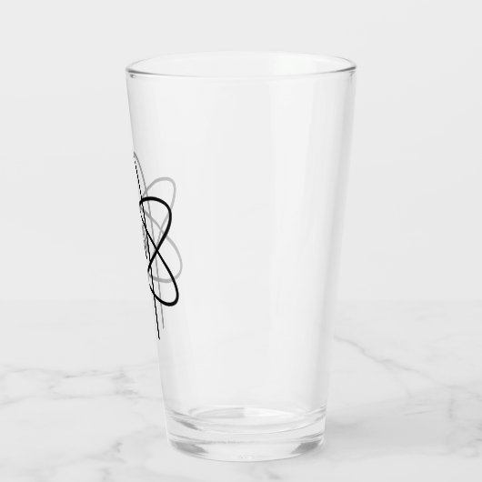 Symbool van het atheïsme (Atom Emblem) Glas (Links)