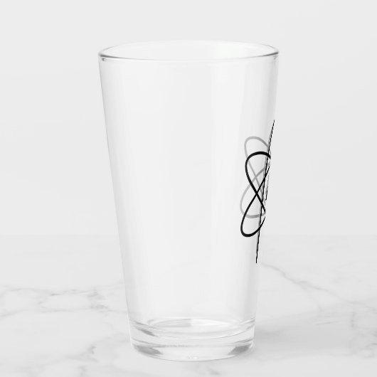 Symbool van het atheïsme (Atom Emblem) Glas (Rechts)