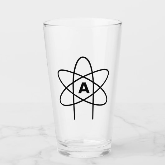 Symbool van het atheïsme (Atom Emblem) Glas (Voorkant)