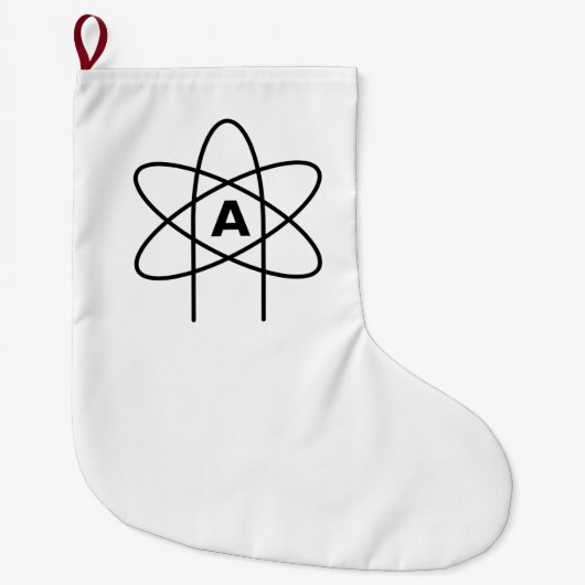 Symbool van het atheïsme (Atom Emblem) Grote Kerstsok (Voorkant)