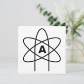 Symbool van het atheïsme (Atom Emblem) Kaart (Staand voorkant)