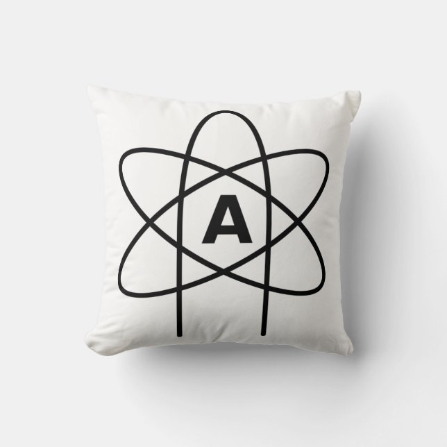 Symbool van het atheïsme (Atom Emblem) Kussen (Voorkant)
