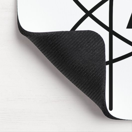 Symbool van het atheïsme (Atom Emblem) Muismat (Hoek)