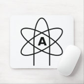 Symbool van het atheïsme (Atom Emblem) Muismat (Met muis)