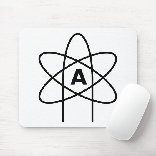 Symbool van het atheïsme (Atom Emblem) Muismat (Met muis)