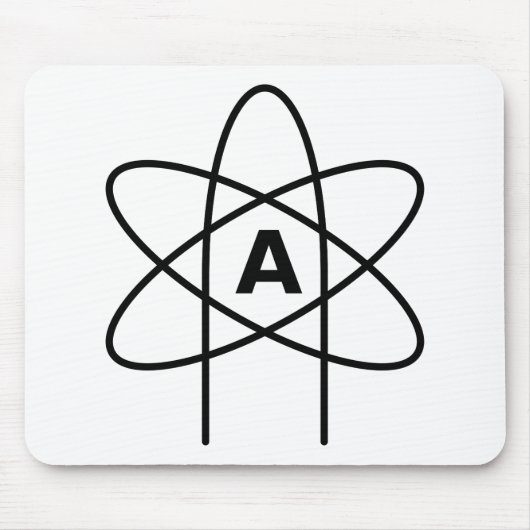 Symbool van het atheïsme (Atom Emblem) Muismat (Voorkant)