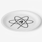 Symbool van het atheïsme (Atom Emblem) Papieren Bordje (Gekanteld)