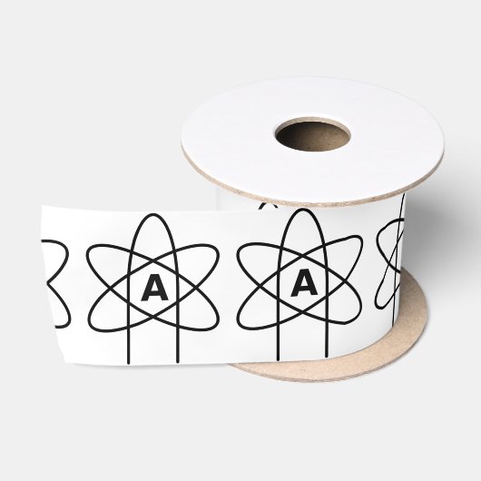 Symbool van het atheïsme (Atom Emblem) Satijnen Lint (Spoel)