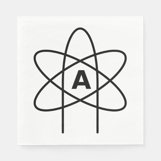 Symbool van het atheïsme (Atom Emblem) Servet (Voorkant)
