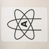 Symbool van het atheïsme (Atom Emblem) Sherpa Deken (Voorkant (horizontaal))