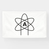 Symbool van het atheïsme (Atom Emblem) Spandoek (Horizontaal)