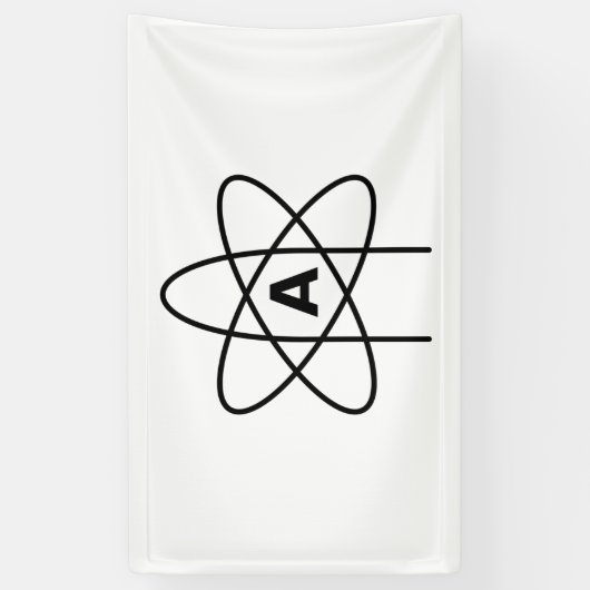 Symbool van het atheïsme (Atom Emblem) Spandoek (Verticaal)
