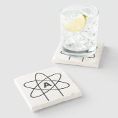 Symbool van het atheïsme (Atom Emblem) Stenen Onderzetter (Zijkant)
