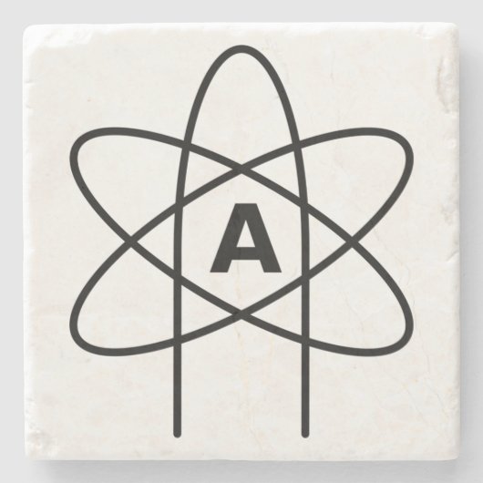 Symbool van het atheïsme (Atom Emblem) Stenen Onderzetter (Voorkant)