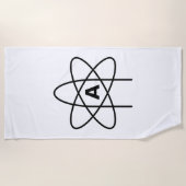 Symbool van het atheïsme (Atom Emblem) Strandlaken (Voorkant)