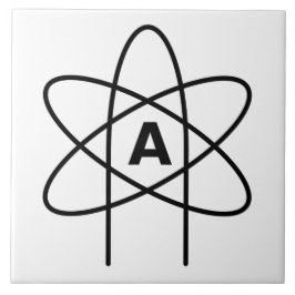 Symbool van het atheïsme (Atom Emblem) Tegeltje