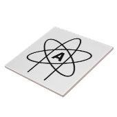 Symbool van het atheïsme (Atom Emblem) Tegeltje (Zijkant)