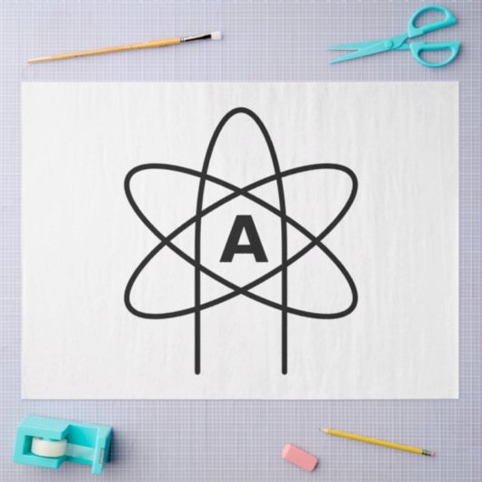 Symbool van het atheïsme (Atom Emblem) Tissuepapier (Craft)