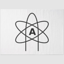 Symbool van het atheïsme (Atom Emblem) Tissuepapier