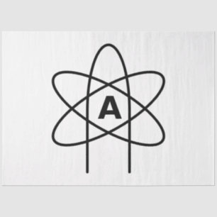 Symbool van het atheïsme (Atom Emblem) Tissuepapier