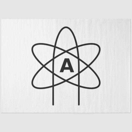 Symbool van het atheïsme (Atom Emblem) Tissuepapier (Voorkant)