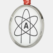 Symbool van het atheïsme (atoomembleem) metalen ornament (Links)