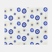 Symbool van het Boze Oog Fleece Deken (Voorkant (Horizontaal))