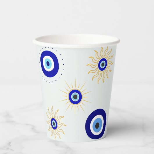 Symbool van het Boze Oog Papieren Bekers (Voorkant)