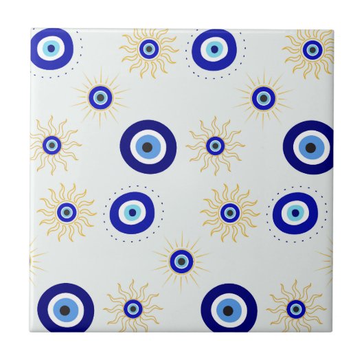 Symbool van het Boze Oog Tegeltje (Voorkant)