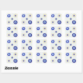 Symbool van het Boze Oog Vierkante Sticker (Vel)