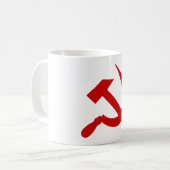 Symbool van het communistische hamer en sikkel koffiemok (Voorkant links)
