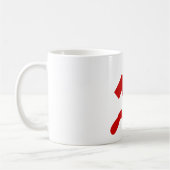 Symbool van het communistische hamer en sikkel koffiemok (Links)