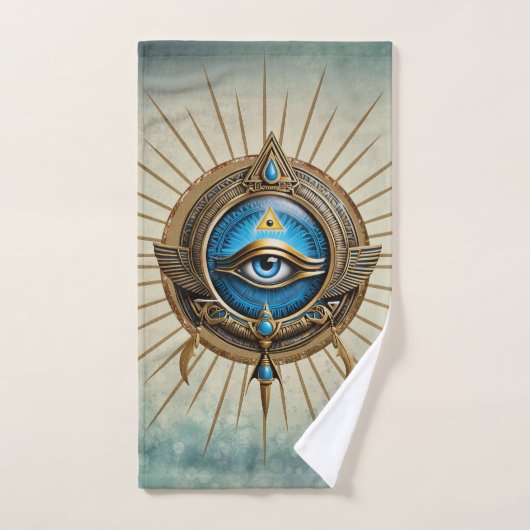 Symbool van het Egyptische alziende oog, Bad Handdoek (Handdoek)