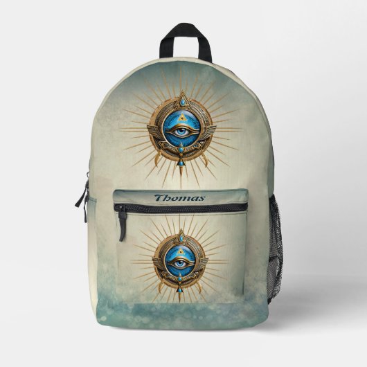 Symbool van het Egyptische alziende oog, Bedrukte Rugzak (Voorkant)