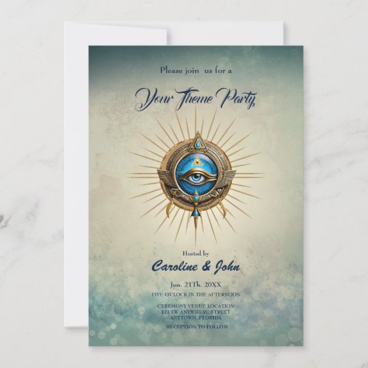 Symbool van het Egyptische alziende oog, Kaart (Voorkant)