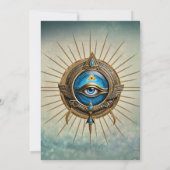 Symbool van het Egyptische alziende oog, Kaart (Achterkant)