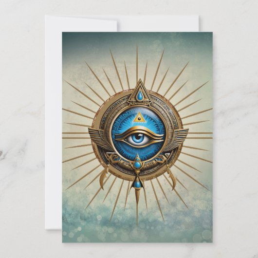 Symbool van het Egyptische alziende oog, Kaart (Achterkant)