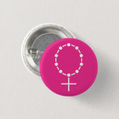 symbool van het feminisme en het geloof ronde button 3,2 cm (Voorkant /achterkant)