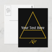 Symbool van het gevalde pagan-luchtelement briefkaart (Voorkant / Achterkant)