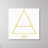 Symbool van het gevalde pagan-luchtelement canvas afdruk (Voorkant)