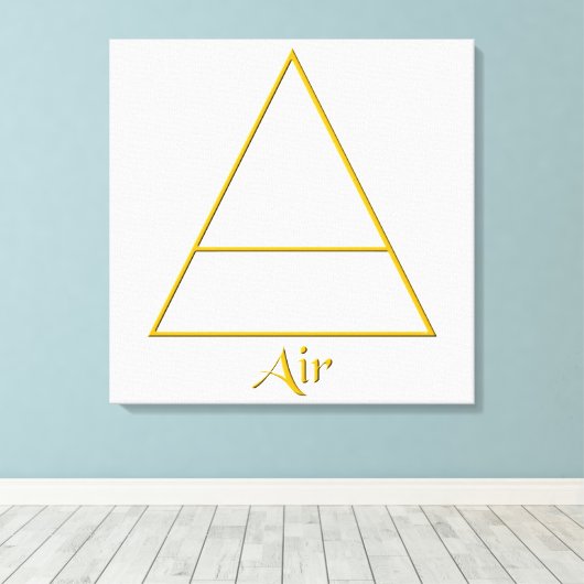 Symbool van het gevalde pagan-luchtelement canvas afdruk (Insitu (Houten vloer))