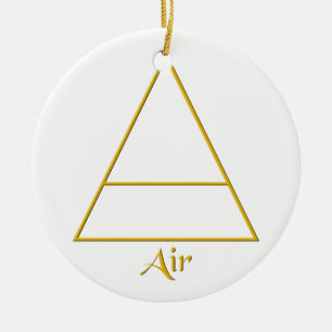 Symbool van het gevalde pagan-luchtelement keramisch ornament