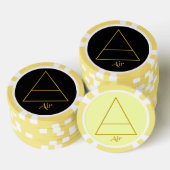 Symbool van het gevalde pagan-luchtelement pokerchips (Opstapeling)