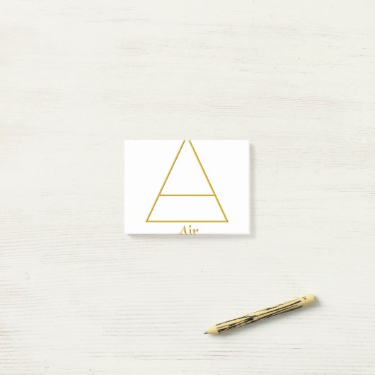 Symbool van het gevalde pagan-luchtelement post-it® notes (Op bureau)