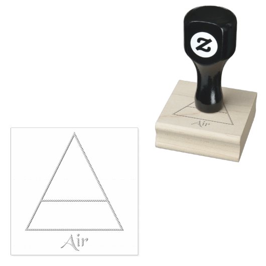 Symbool van het gevalde pagan-luchtelement rubberstempel (Gestempeld)