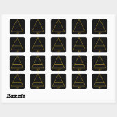 Symbool van het gevalde pagan-luchtelement vierkante sticker (Vel)