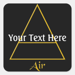 Symbool van het gevalde pagan-luchtelement vierkante sticker