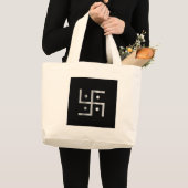 Symbool van het hindoeïsme Swastika Grote Tote Bag (Voorkant (product))