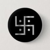 Symbool van het hindoeïsme Swastika Ronde Button 5,7 Cm (Voorkant)
